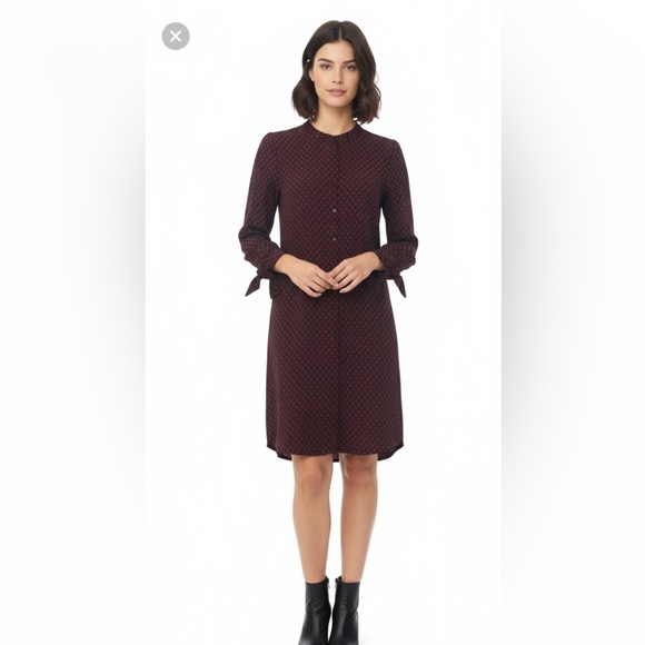 Banana Republic Factory Dresses & Skirts - Banana Republic Factory Black & Burgundy Button Down Dress Size 6